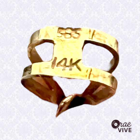 Vintage 14K Gold Oriental Blue Lapis Lazuli & Opal Pendant Necklace 20in - Picture 4 of 4